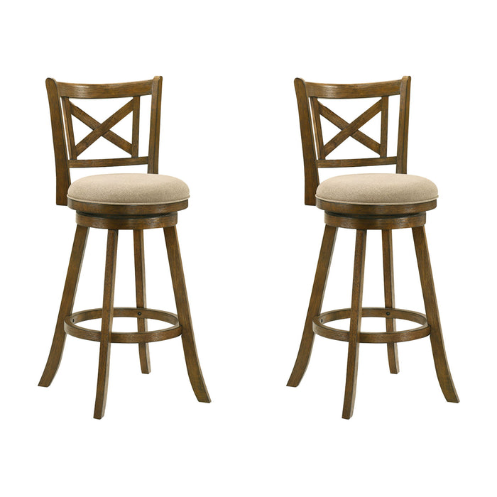 Kodi - Modern Farmhouse Swivel Wood Bar Height Kitchen Bar Stool