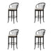 Luther - Commercial Grade Steel Frame Fabric Upholstered Swivel Bar Height Barstool