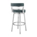 Titana - Swivel Faux Leather And Brushed Stainless Steel Bar Stool