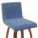 Vienna - Modern Swivel Bar Height Stool - Walnut Finished Wood Frame