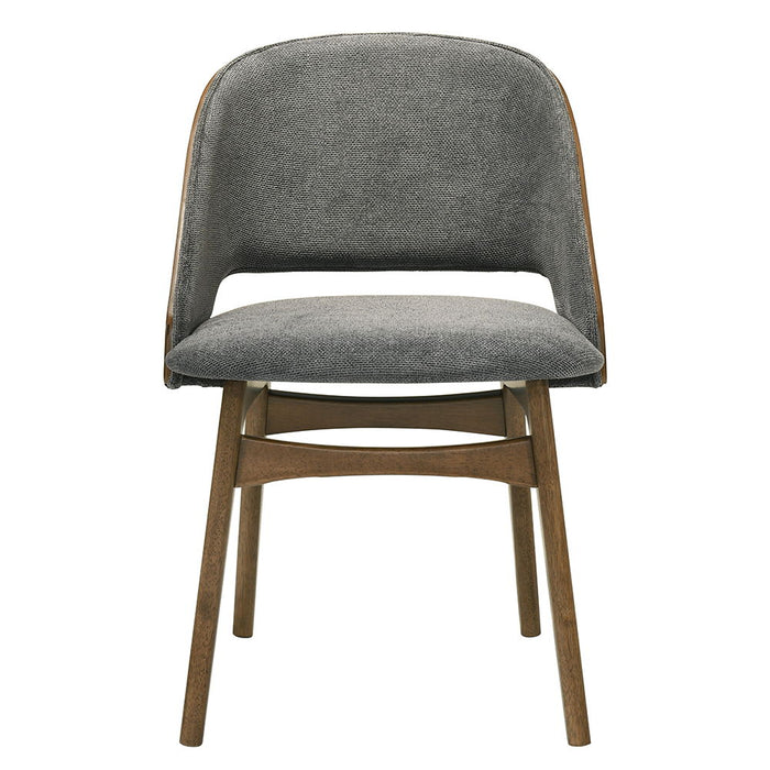 Delmon - Side Chair (Set of 2) - Gray / Dark Walnut