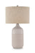 Capwich - Ceramic Table Lamp - Beige / White