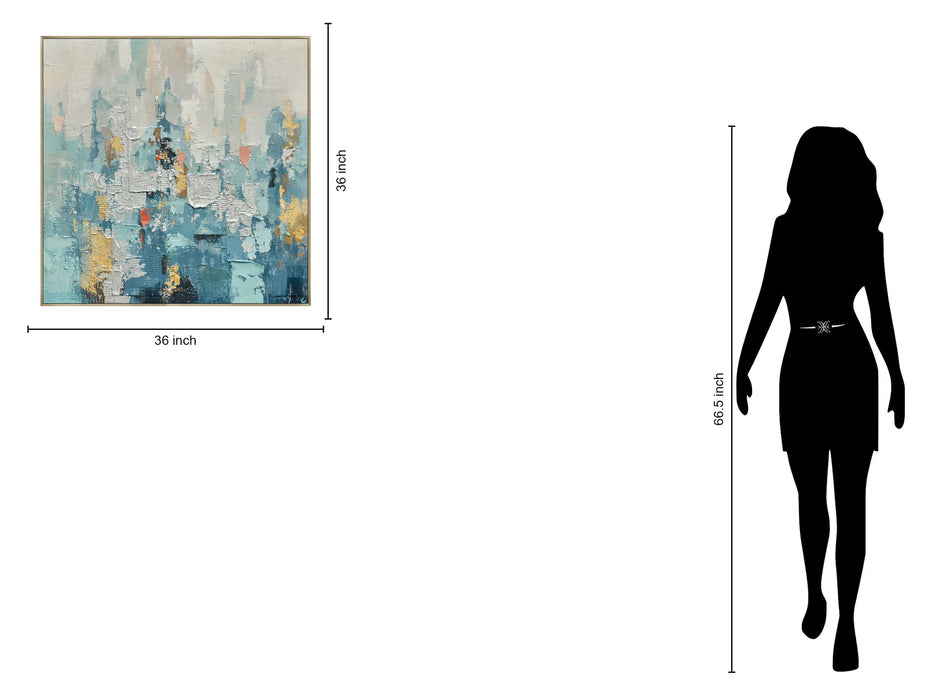 Icy Skyline Dream - 35" x 35" Framed Wall Art