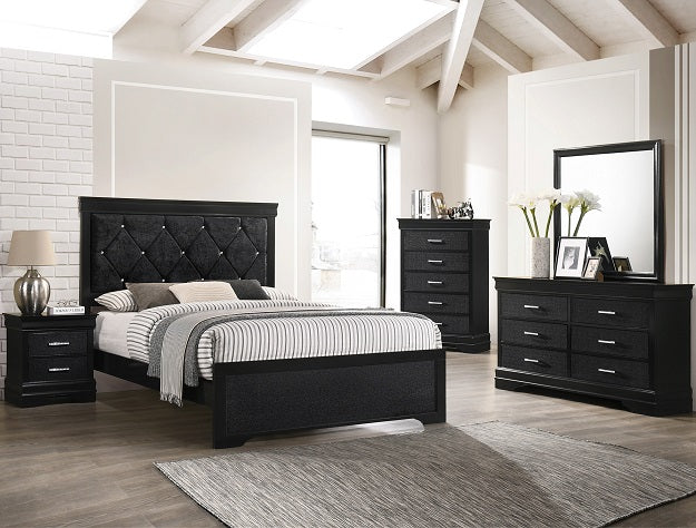 Amalia Luxury Diamond-Tufted Bedroom Set – Sacramento Furniture Store