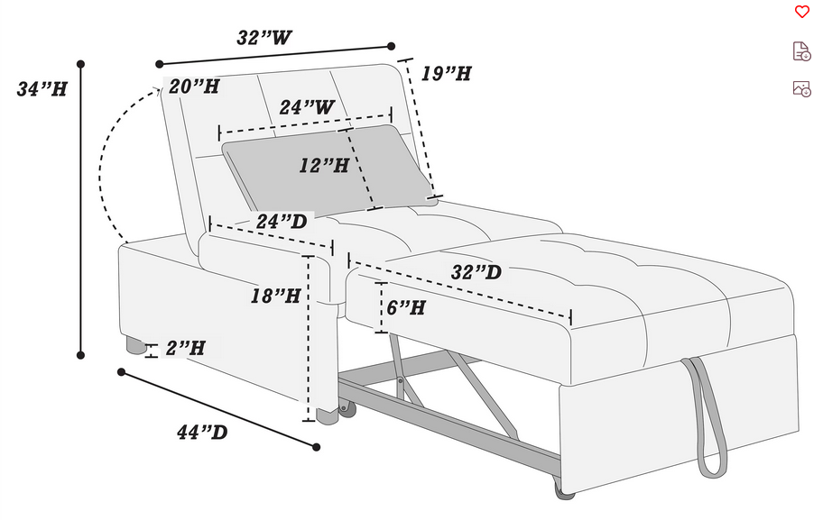 Sherpa armless sofa chair with modern design available in Sacramento, CA 95841