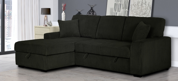 Corduroy sectional sofa bed