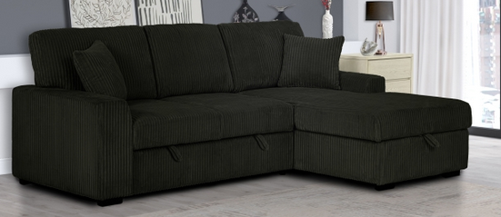 Corduroy pull-out sofa bed