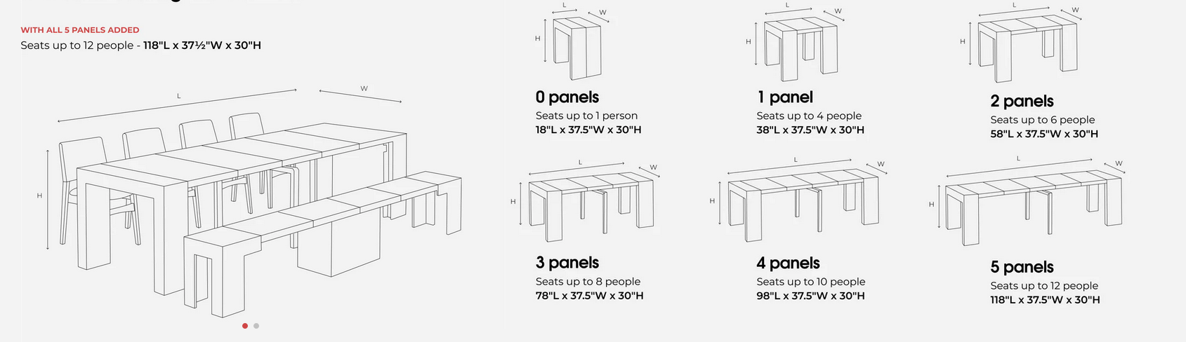 Transformer Table Dimensions 