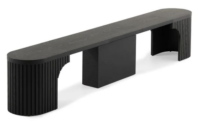 Expandable Transformer dining table bench