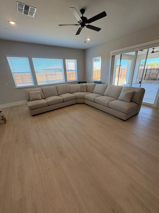Flores Design McRaney custom sectional sofa with spacious seating and customizable upholstery, available at Sacramento Furniture Store.