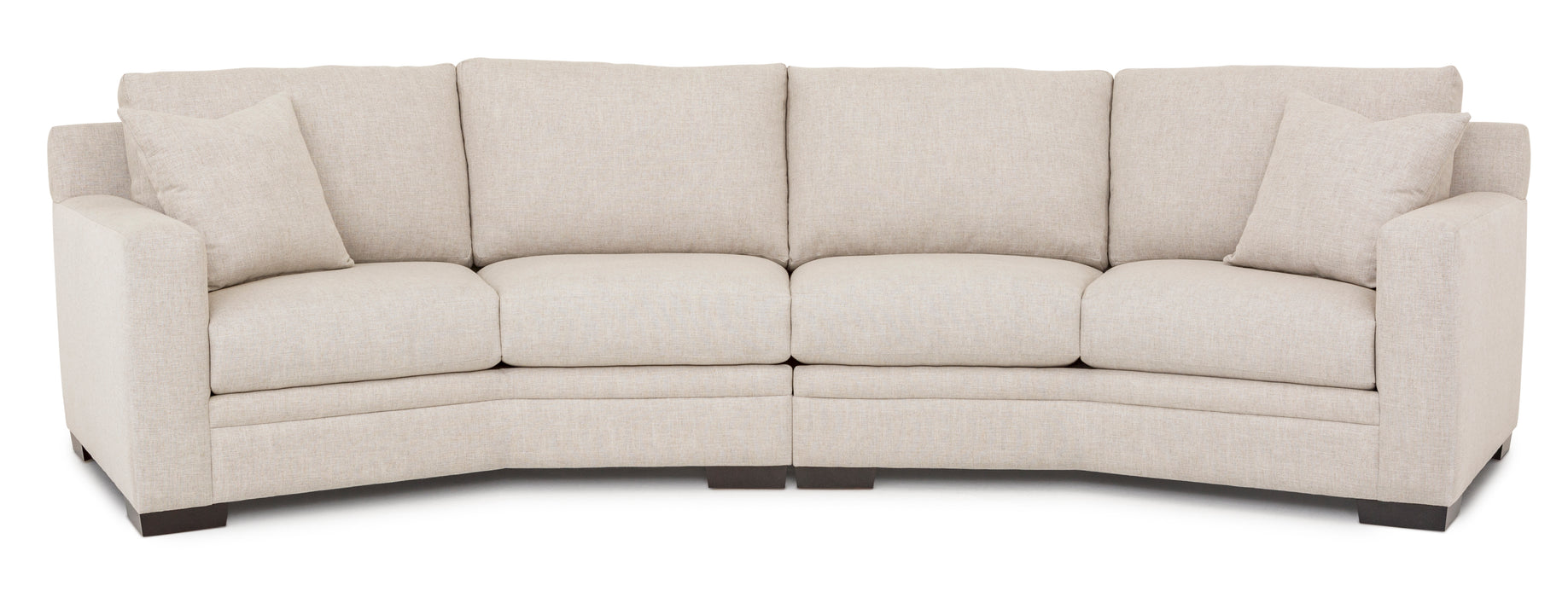 Lexington curved sectional custom upholstered furniture Sacramento