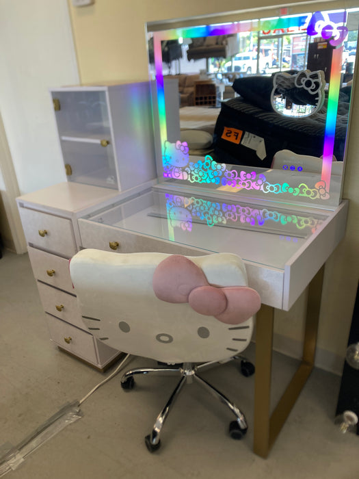 Hello Kitty® SlayStation® Duet Vanity Desk – Cute & Functional Storage for Glam & Study Spaces