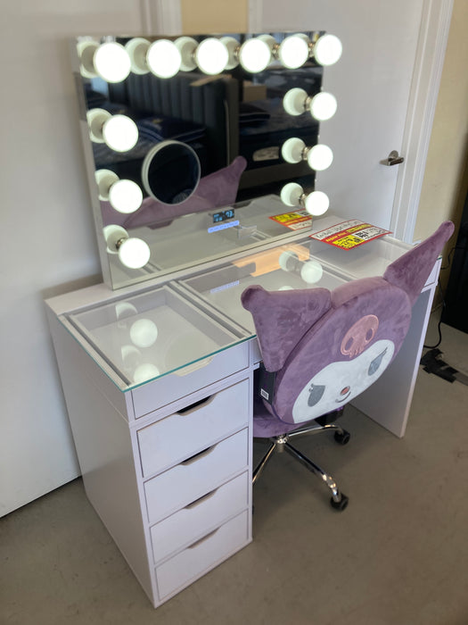 SlayStation® Kendall Vanity Table – Sleek Modern Design with Ample Storage
