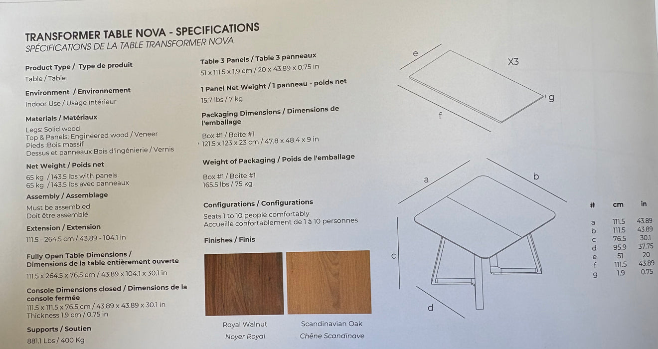 Nova Extendable Dining Table | Transformer Table Sacramento Furniture Store