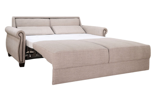 Omnia Leather Oasis Queen sleeper sofa in premium fabric upholstery