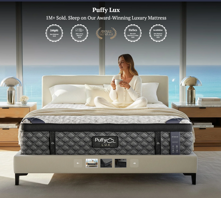 Puffy Lux Hybrid Mattress | Medium-Plush Comfort in Sacramento