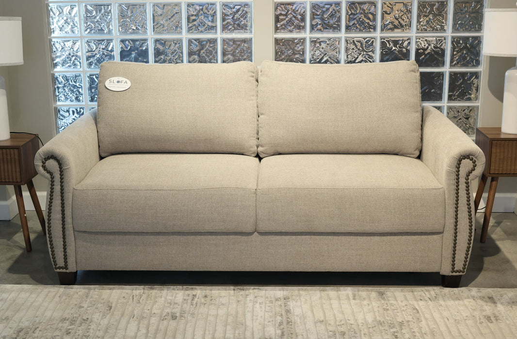 Omnia Leather Oasis sleeper sofa available in Full Queen and King sizes