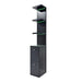 Modern mirrored storage tower with RGB shelves and drawers in Sacramento showroom