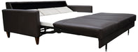Omnia Leather sleeper sofa with bar-free bed design in Sacramento CA