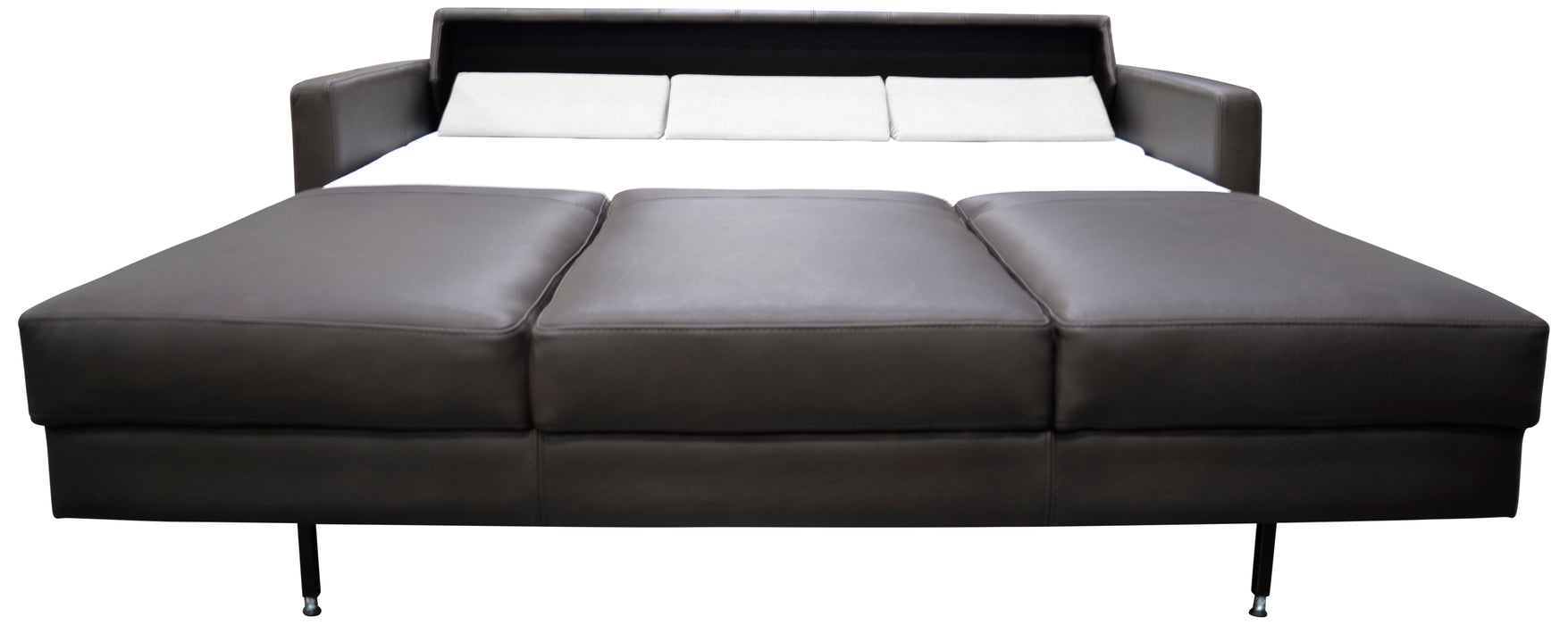 Leather sleeper sofa by Omnia Leather available in Sacramento California