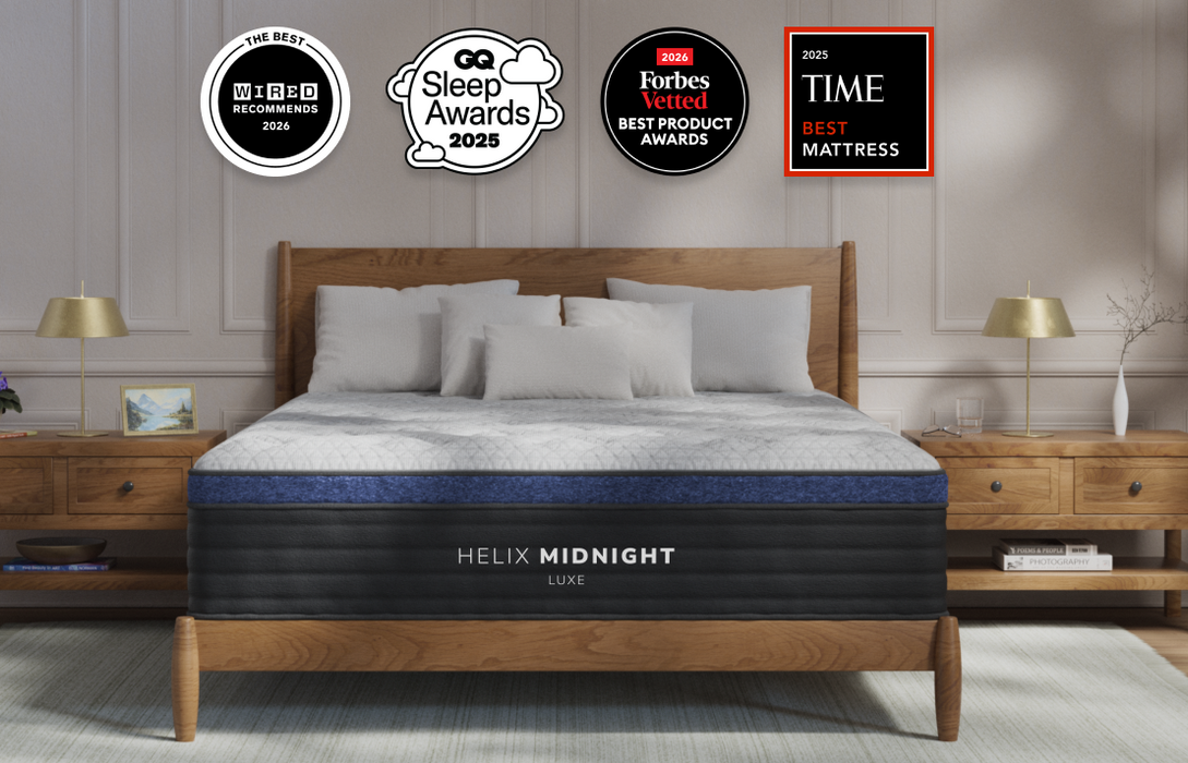 Helix Midnight Luxe mattress on display at Sacramento Furniture Store