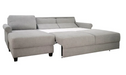Omnia Leather Cozy sleeper sofa converted into a premium bar-free sleeper bed using the SLOFA® mechanism