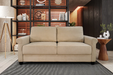 Omnia Leather Cozy sleeper sofa with classic rolled arms available at Sacramento Furniture Store in Northern California