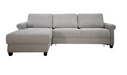 Front view of the Omnia Leather Cozy SLOFA sleeper sofa with deep cushions and rolled arms