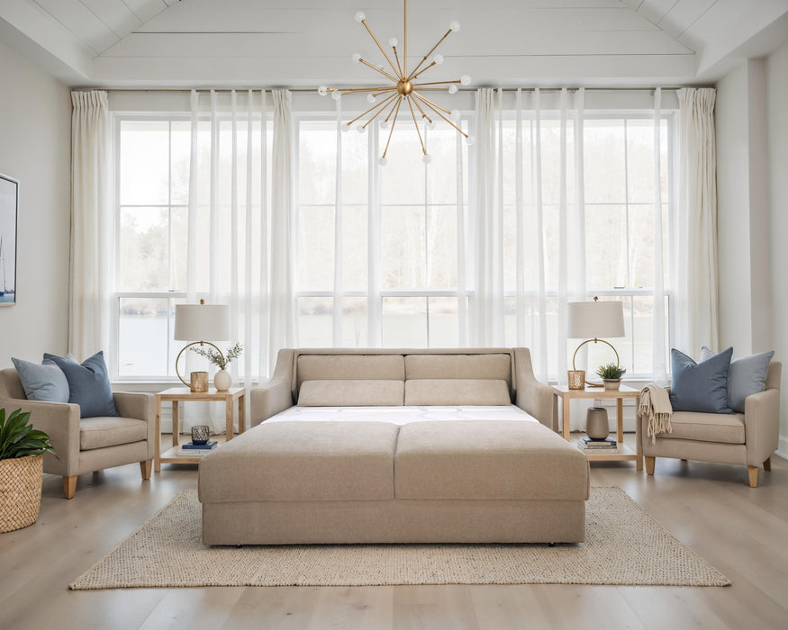 Premium Queen sofa bed by Omnia Leather in Sacramento California