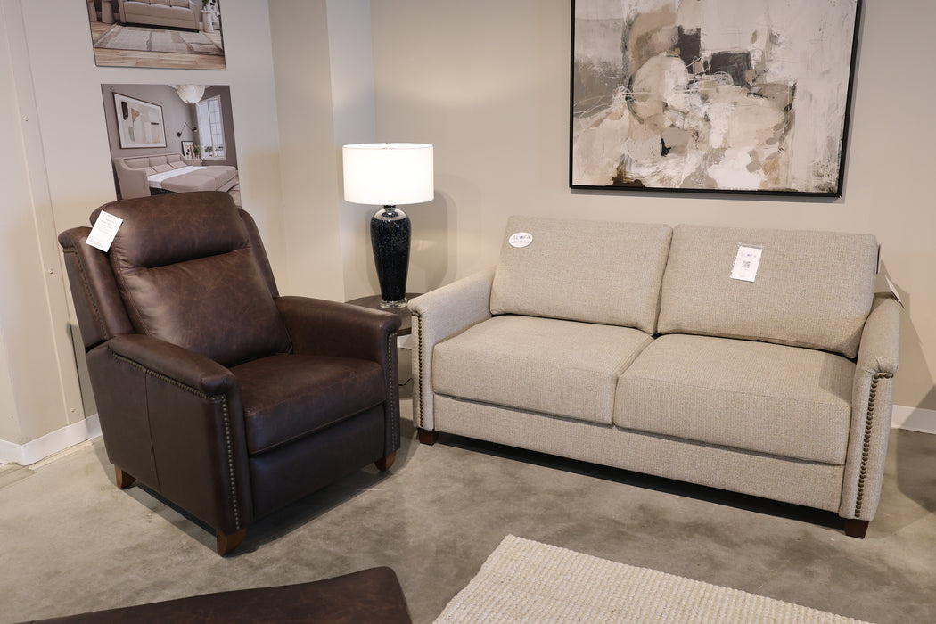 Omnia Leather sleeper sofa with easy opening SLOFA mechanism