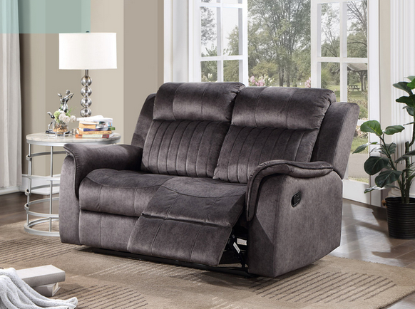 Soft Faux Suede Manual Recliner Sofa with Cupholders | Comfortable & Sturdy - 1080 lbs Capacity