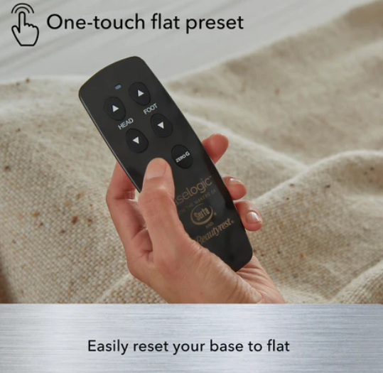 baseLogic™ Silver Adjustable Base – Head & Foot Adjustability, Zero-Gravity Support & Wireless Remote