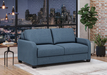 Omnia Leather Dove sleeper sofa with softly rounded radius arms at Sacramento Furniture Store