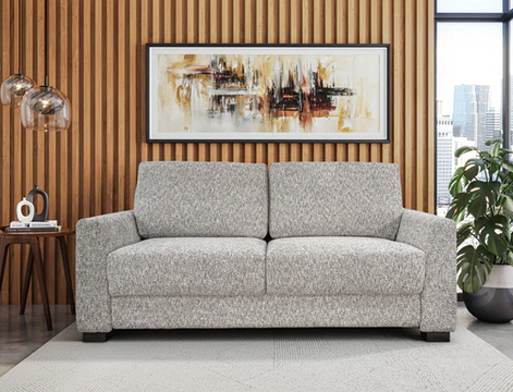 Omnia Leather Eden sleeper sofa available in Full, Queen, and King sizes with fabric or leather upholstery at Sacramento Furniture Store