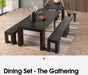 Transformer table the gathering in smoked hickory 