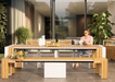 Transformer Outdoor Dining Set in Light Oak – Sacramento Furniture Store, California