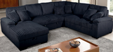 Corduroy U-Shaped Sectional Sofa with Pull Out Bed & 6 Throw Pillows – Corduroy Fabric – Perfect for Sacramento, CA Homes