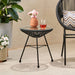 Nusa - Modern Rattan Side Table With Tempered Glass Top