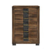 Chest With 5 Drawers - Brown Black