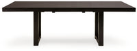 Neymorton - 7 Pc. - Rectangular Extension Table, 6 Side Chairs - Dark Grayish Brown
