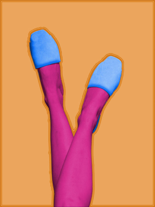 Neon Flats (Framed Small) - Orange