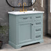 Bathroom Vanity With Sink, 2 Tip Out Drawers, Soft Close Hinges - Gray