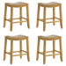 Iyani - Coastal Modern Wood Counter Height Kitchen Bar Stool
