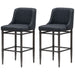 Marvin - Steel Frame Faux Leather Upholstered Counter Height Barstool