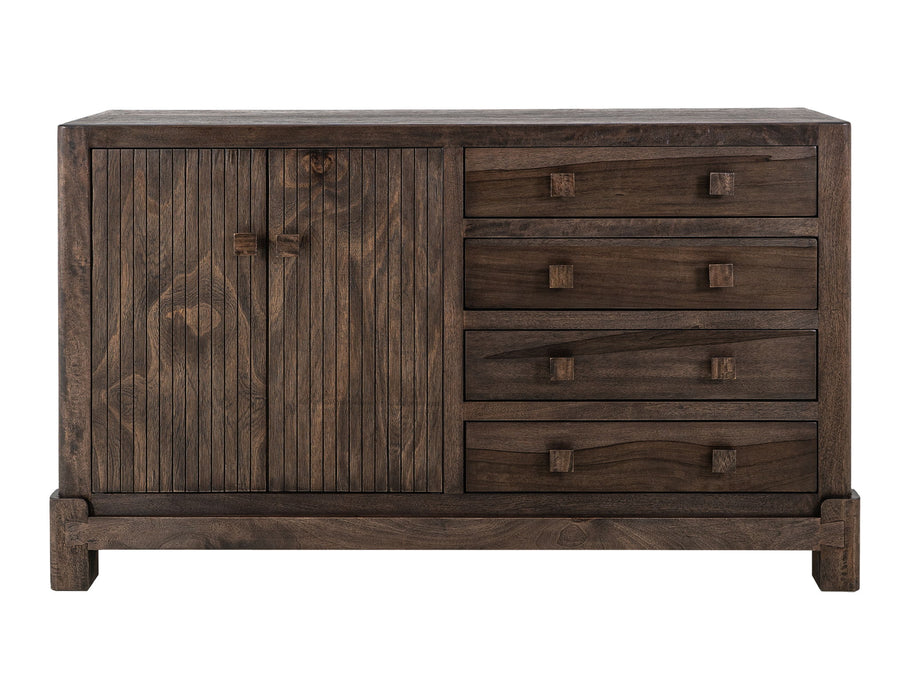Atenas - Console With 4 Drawer And 2 Doors - Dark Brown