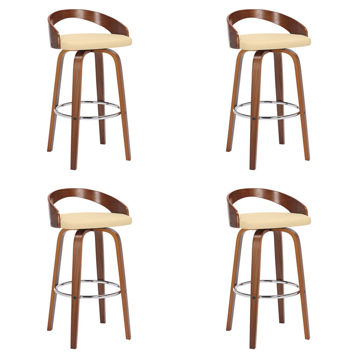 Sonia - 30" Bar Height Swivel Bar Stool - Walnut Wood