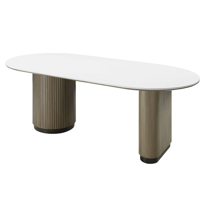 Clayten Dining Table With Marble Top - Thumbnail 4