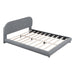Upholstered Platform Bed With Thick Solid Frame And Stylish Curve-Shaped Design
