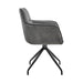 Noah - Fabric And Metal Legs Dining Room Accent Chair (Set of 2) - Charcoal / Black