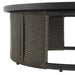 Brampton - Powder Coated Metal Round Outdoor Coffee Table With Aluminum Table Top - Gray